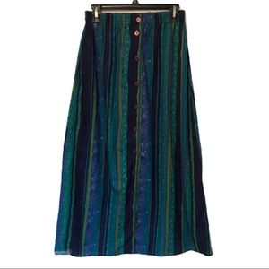 Vintage long maxi skirt with button down pockets
